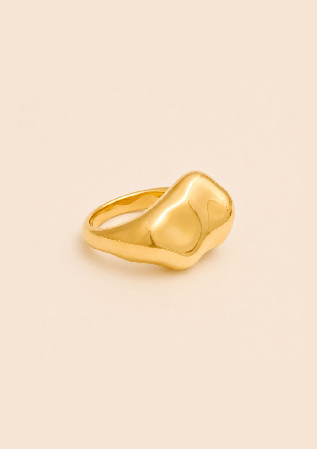 LES TERMES — Bague tendance sculpturale ton or