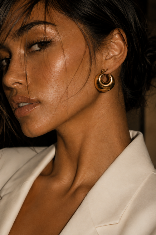 THE BAR - 18K Gold-Plated Sculptural Earrings